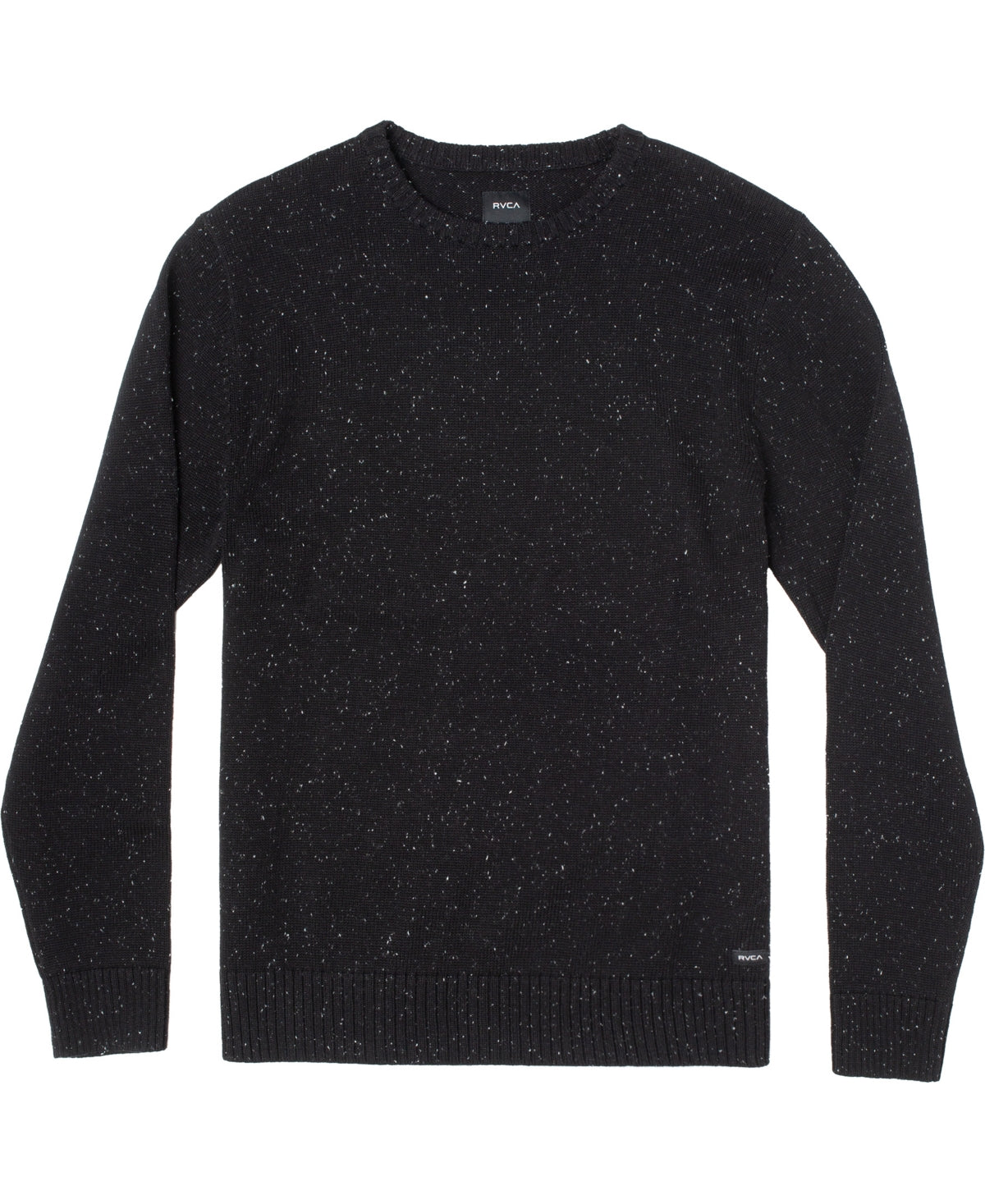 RVCA Men's Crewneck Neps Sweater  Black Large
