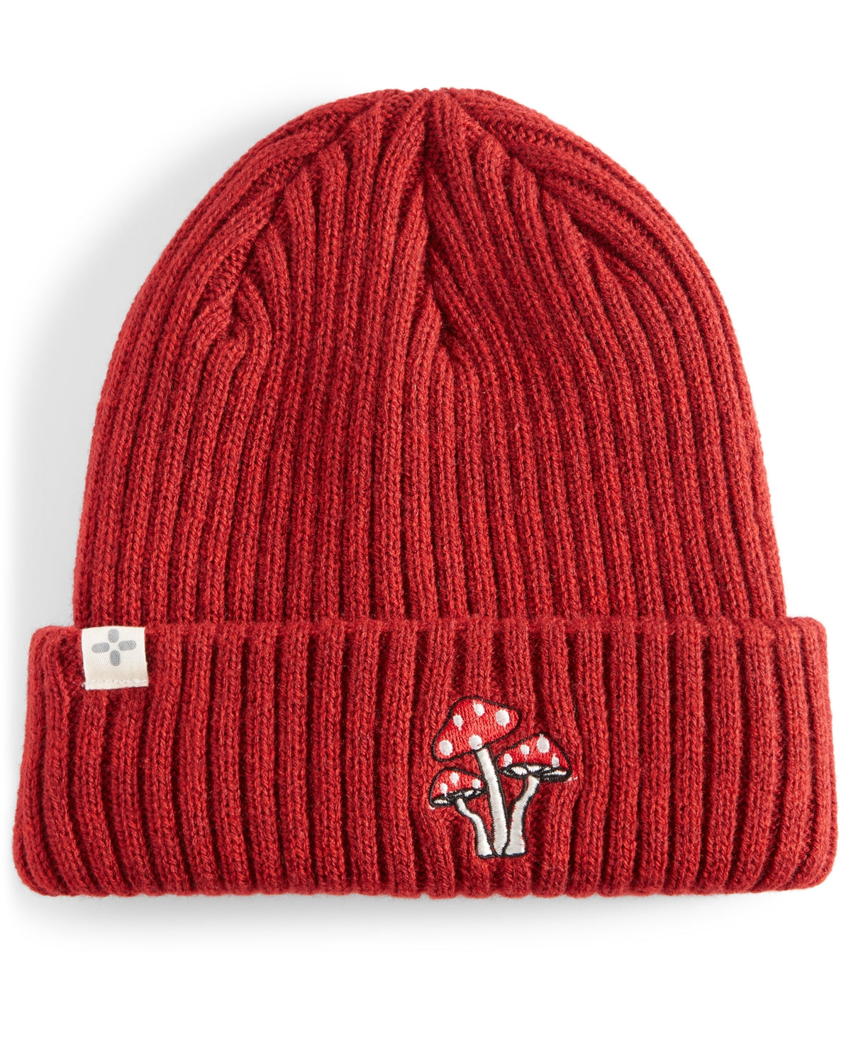 Sun + Stone Men's Smiley Face Beanie  Maroon OSFA