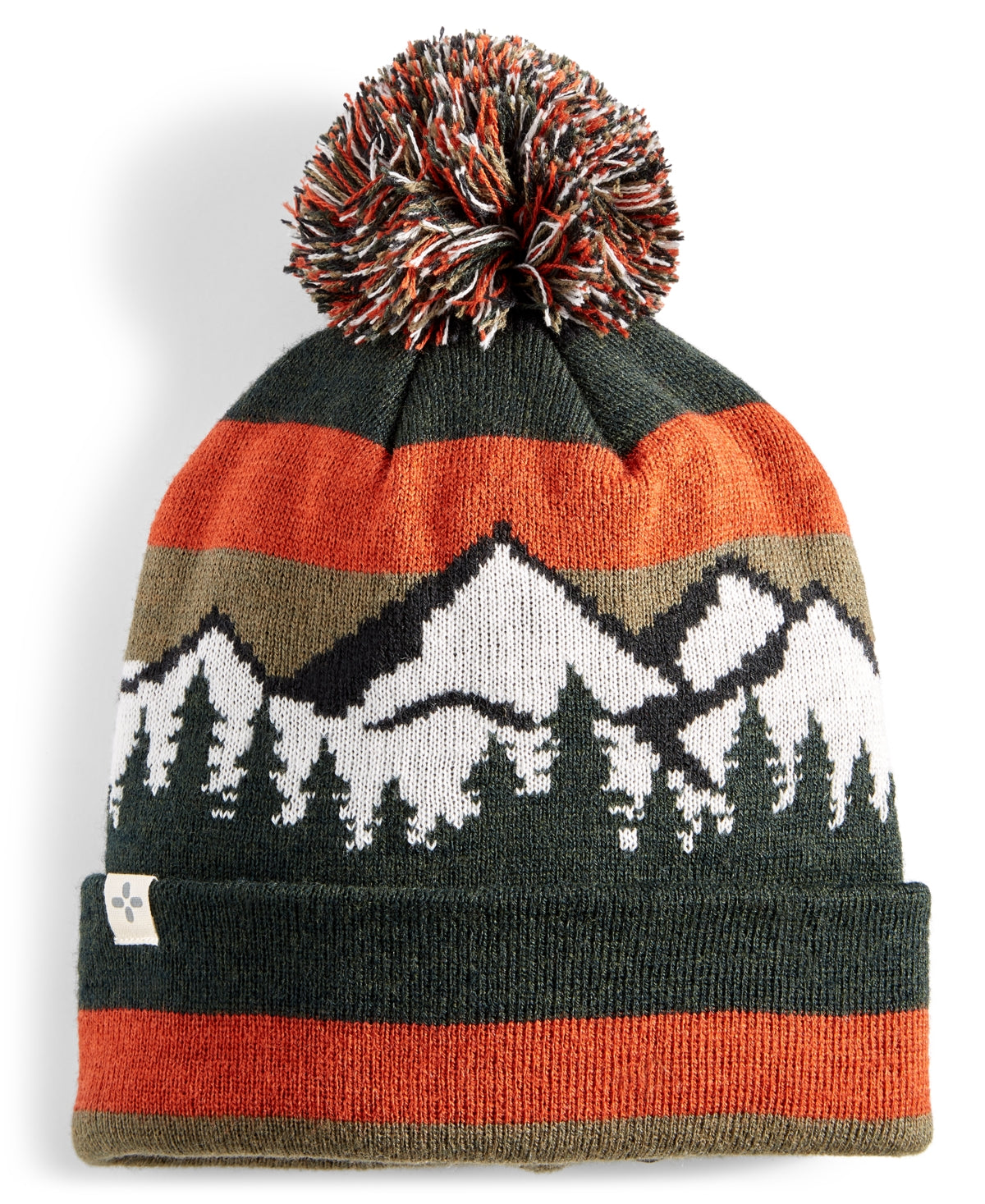 Sun + Stone Men's Mountain Pom Beanie Green Osfa Reg