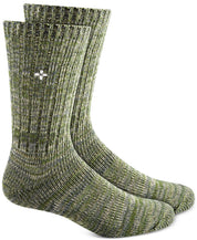 Sun + Stone Men's Marled Logo Crew Socks Green