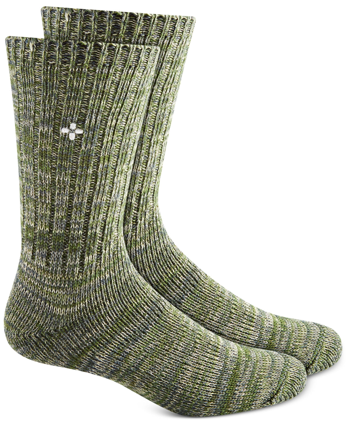 Sun + Stone Men's Marled Logo Crew Socks Green