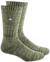 Sun + Stone Men's Marled Logo Crew Socks Green
