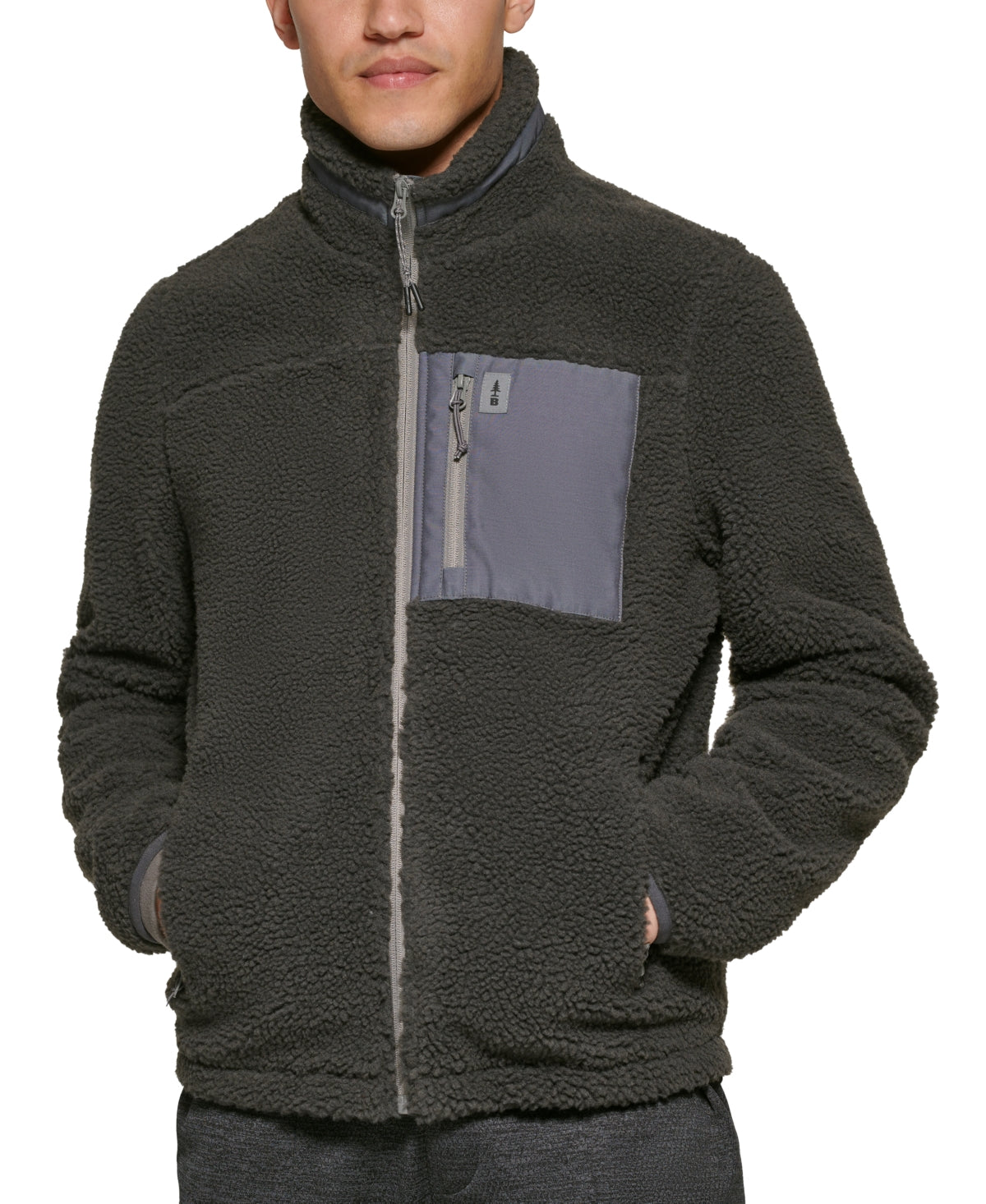 BASS OUTDOOR Men's Highline Trail Full Zip Fleece Jacket Grey XL