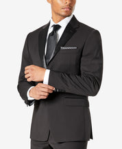 Calvin Klein Mens Skinny fit Tuxedo Suit Jacket Blazer 40 R Black Solid