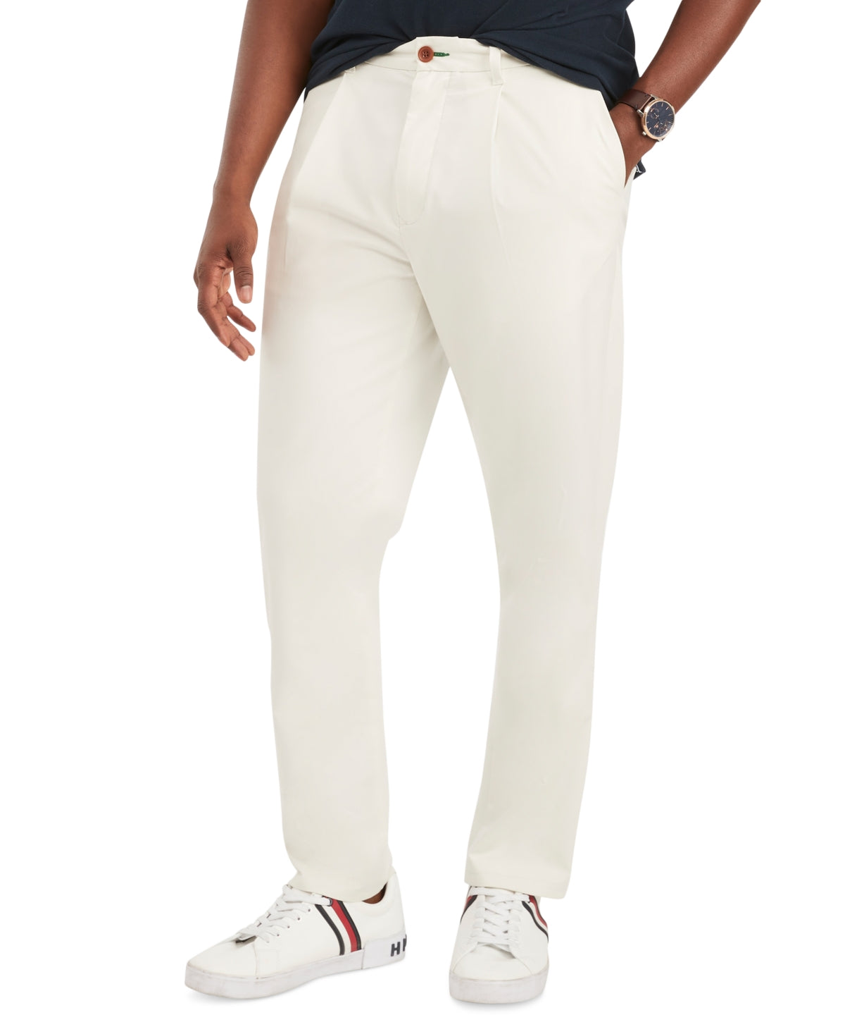 Tommy Hilfiger Men's White Suede Chinos 40X32