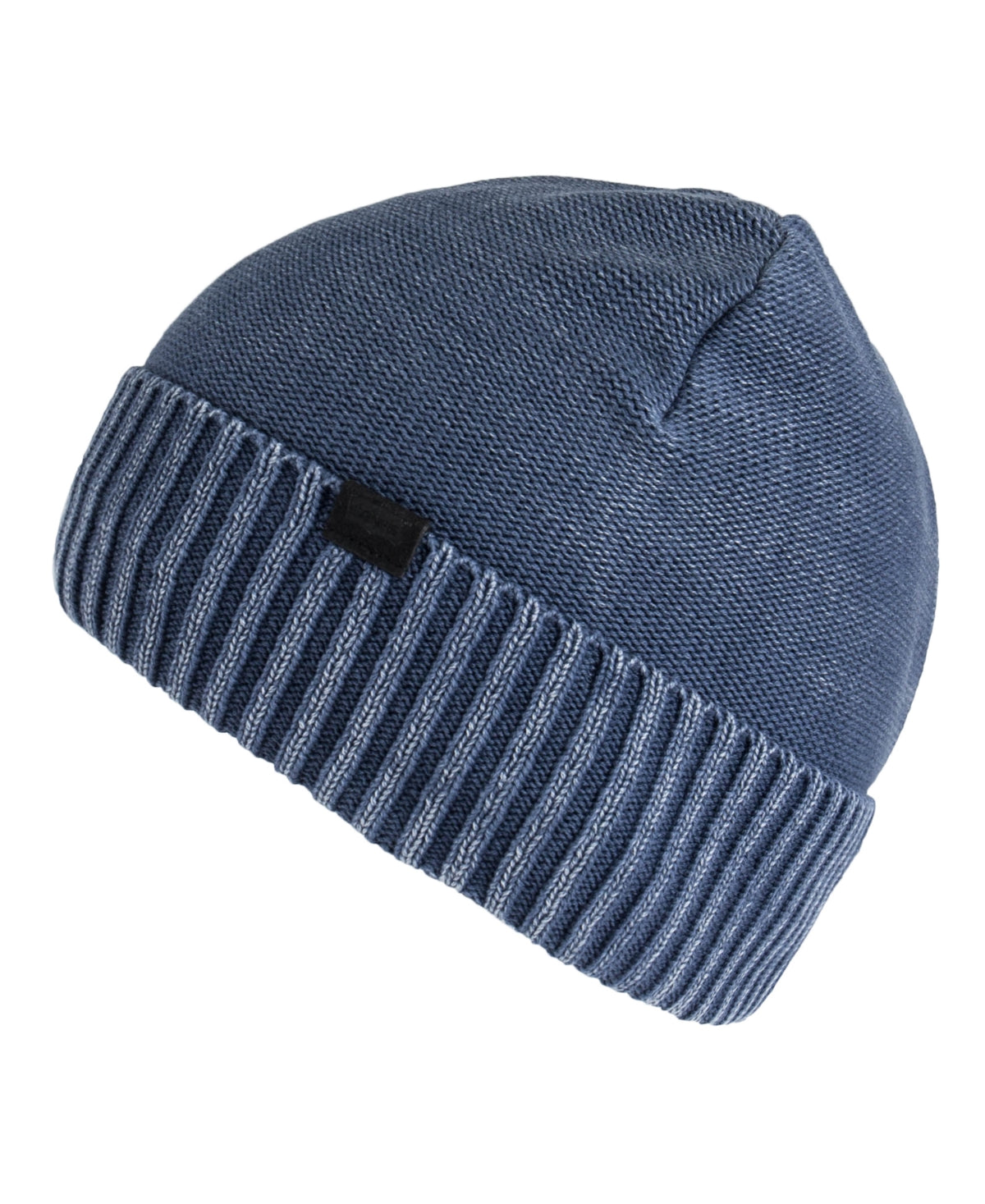 Levis Mens Acid Washed Cuffed Navy Blue Beanie Hat