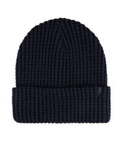 Levi's Men's Two in One Reversible Waffle Knit Beanie Black