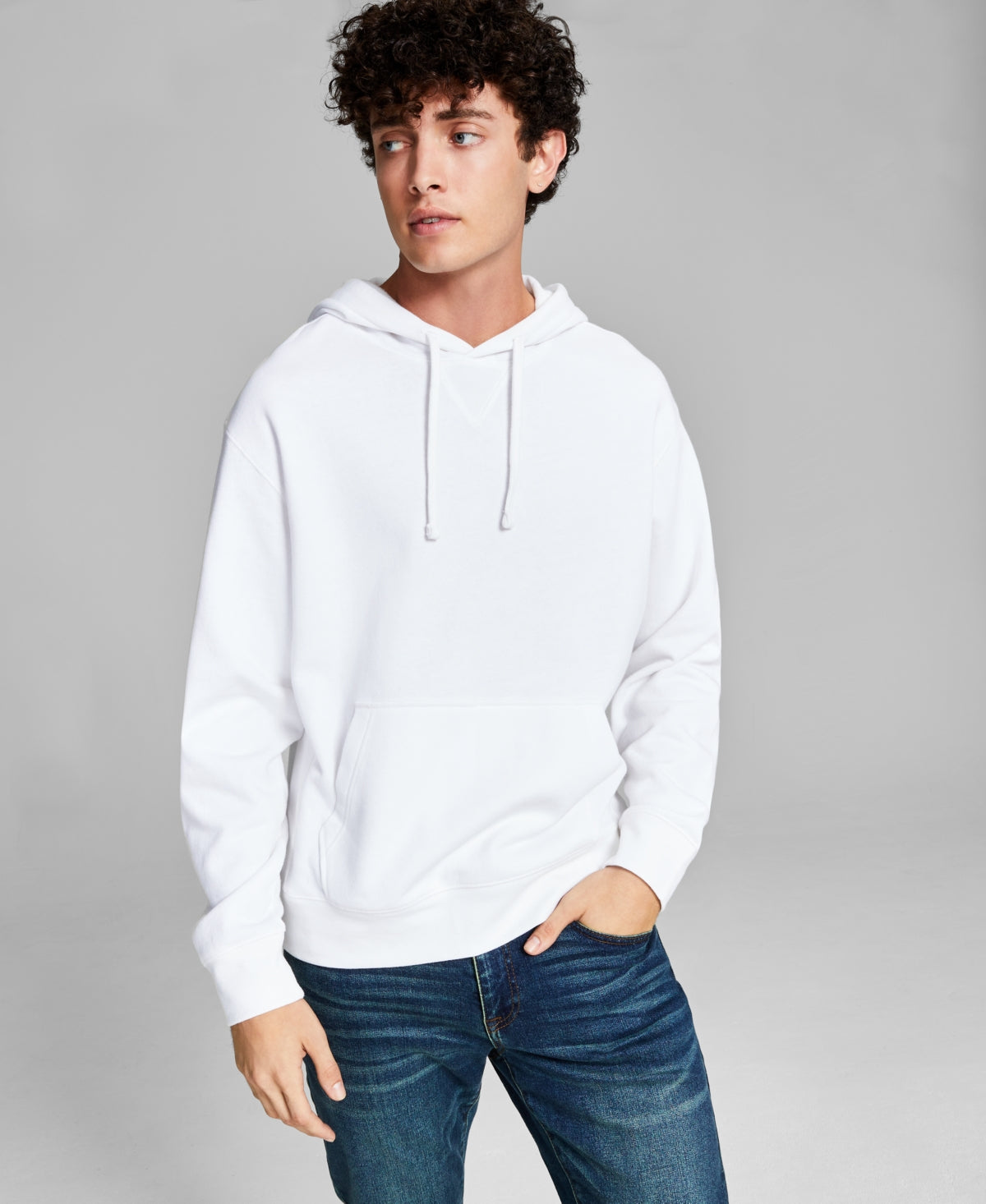 And Now This Men's Fleece Hoodie White Small