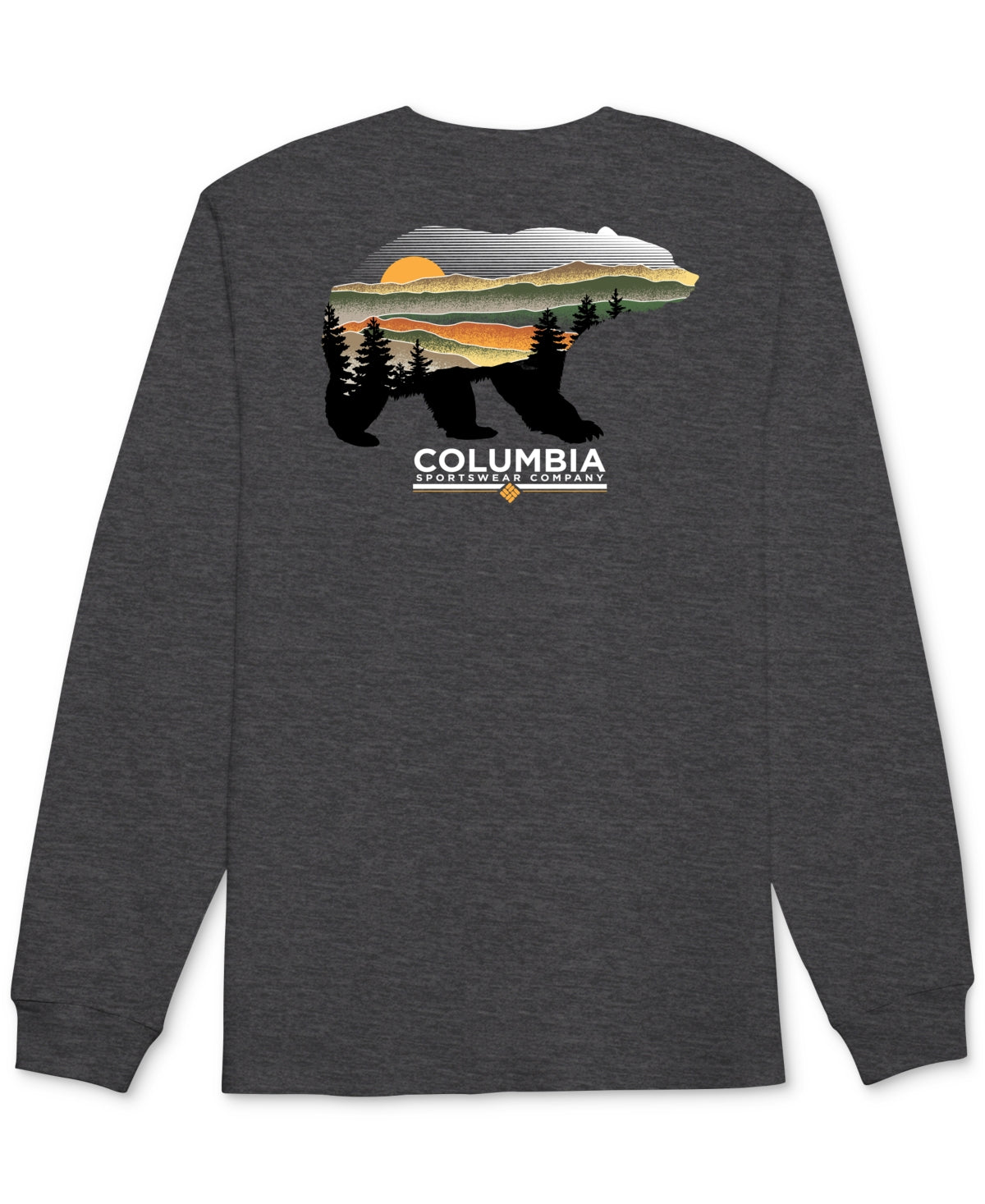 Columbia Sportswear Mens Regular fit Long Sleeve Graphic T-Shirt Small Grey