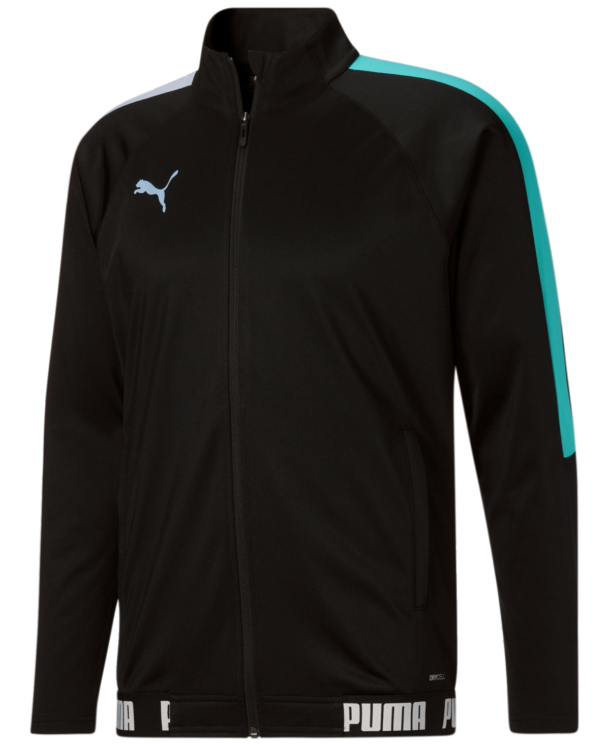 Puma Men's Speed Moisture-Wicking Track Jacket XL Black Aqua Purple