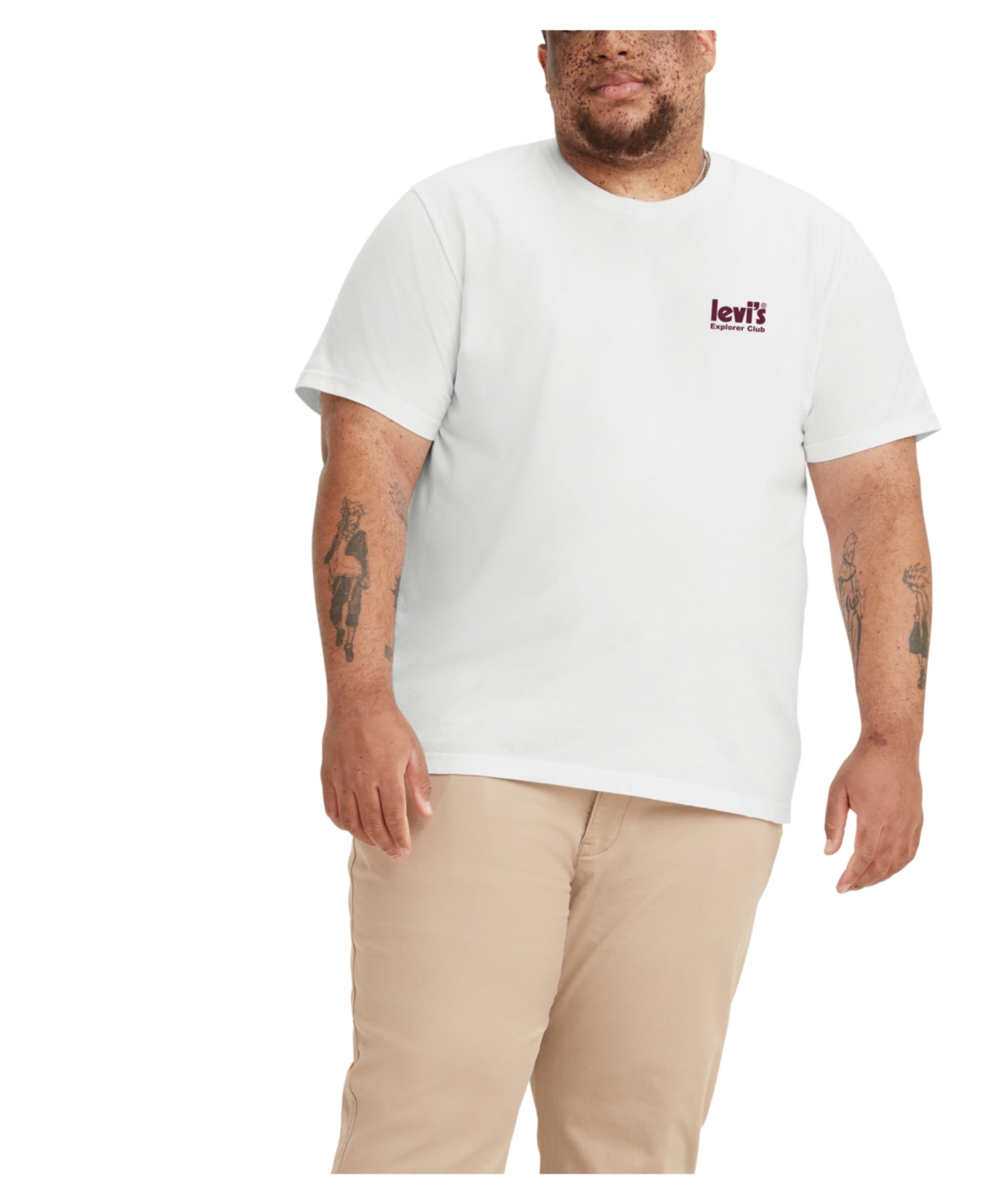 Levi's Big and Tall Men's Short Sleeve Relaxed Fit T Shirt Night Sky White 3XL
