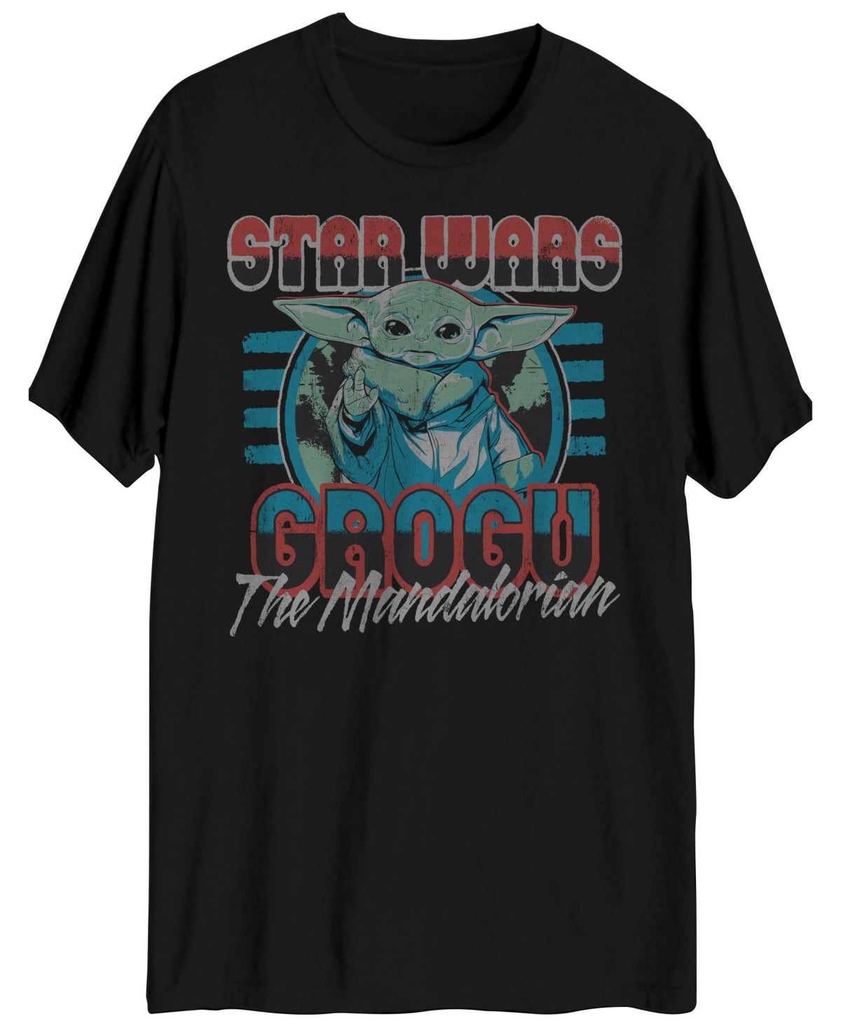 Hybrid Apparel Men's Mandalorian Grogu Graphic T Shirt Black Large