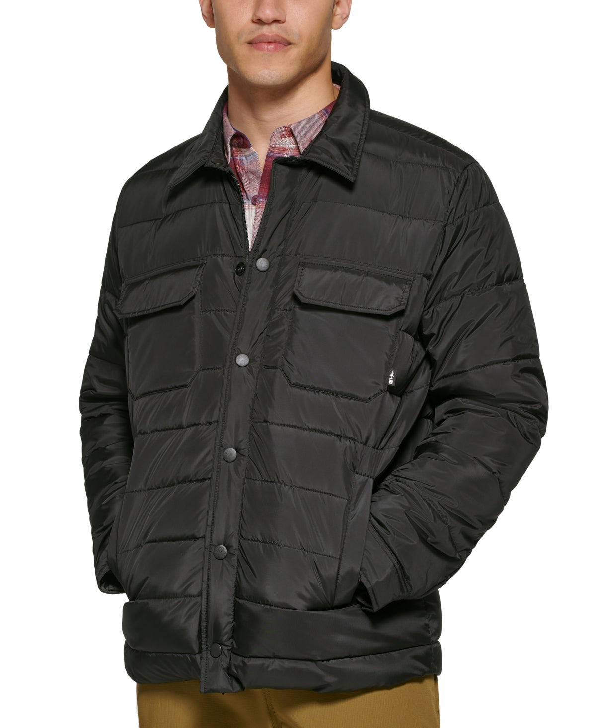 BASS OUTDOOR Mens Quilted Puffer Jacket Coat XXL Black Solid