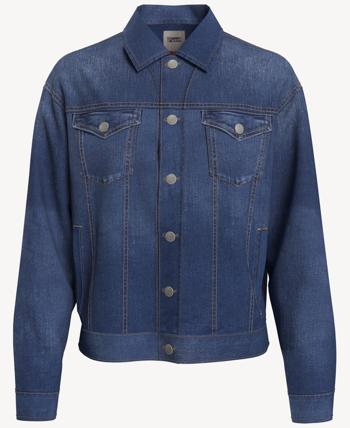 Tommy Hilfiger Jeans Mens Denim Utility Trucker Jacket Large Blue