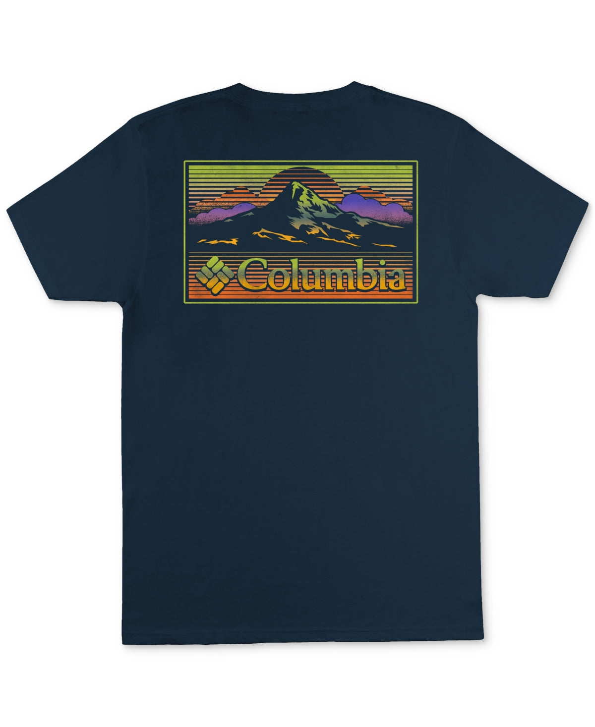 Columbia Mens Graphic Short Sleeve T Shirt Navy Blue Large
