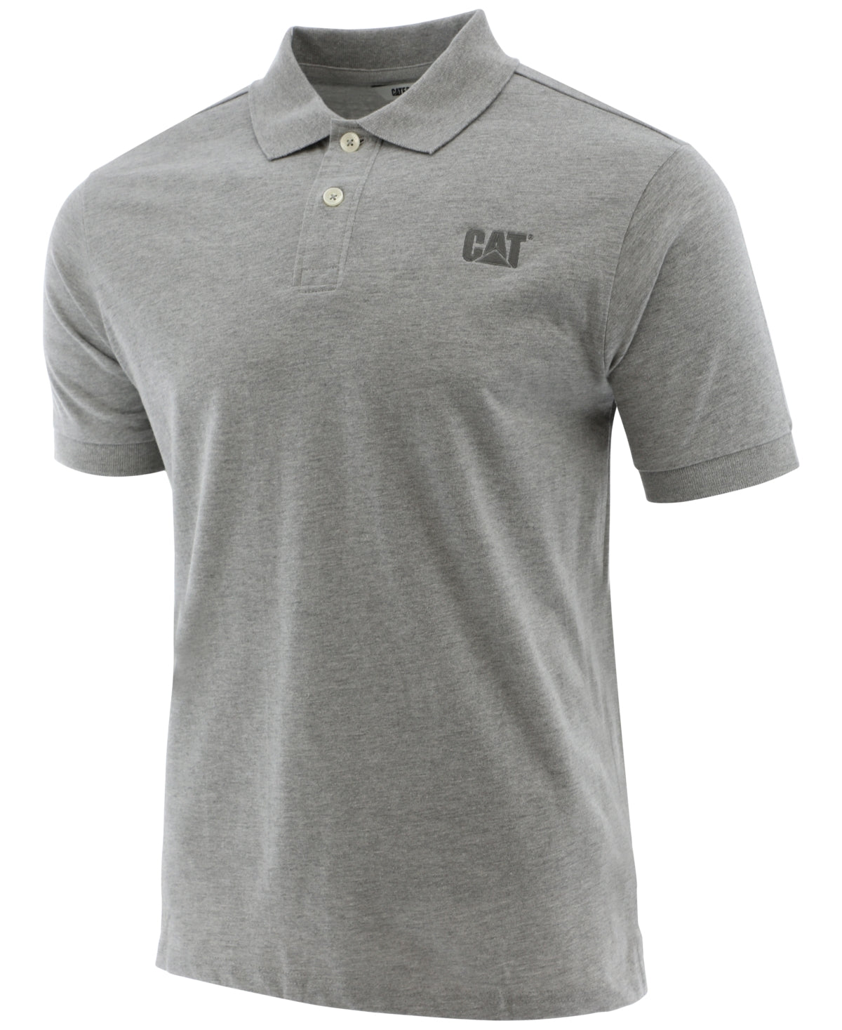 Caterpillar Men's Heather Grey Polo Shirt Size Small