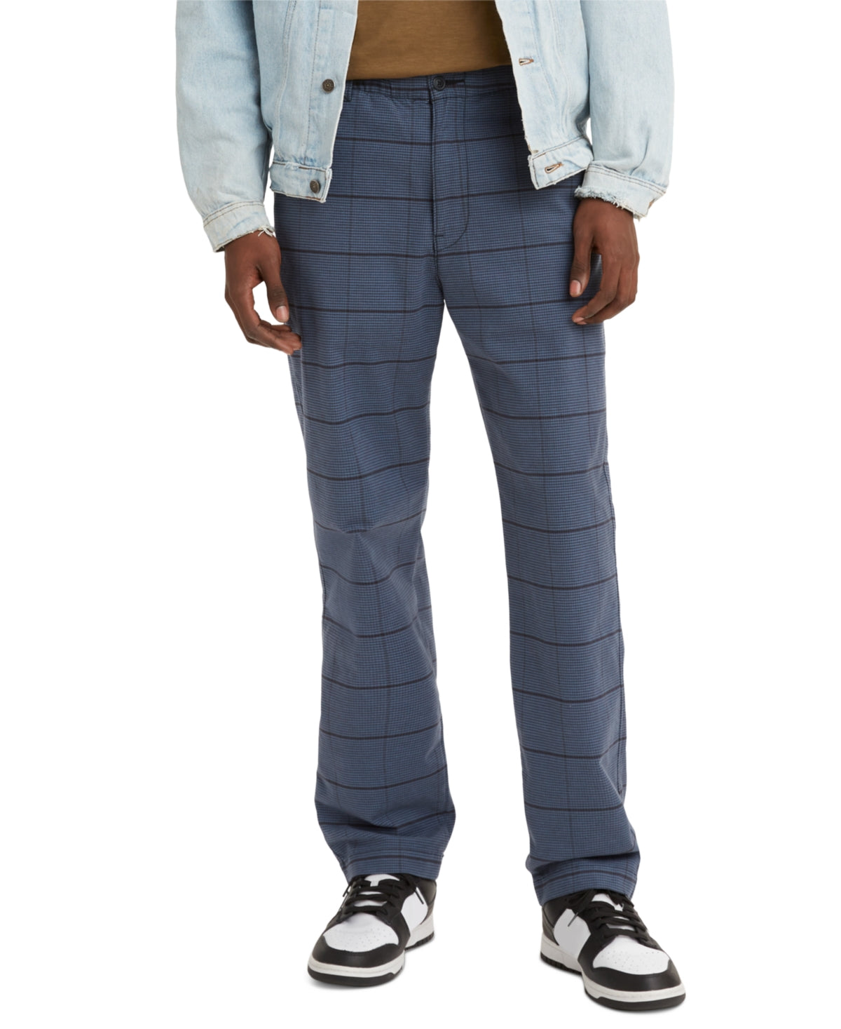 Levis Mens Chino EZ Waist Relaxed Fit Pants Ensign Blue Medium