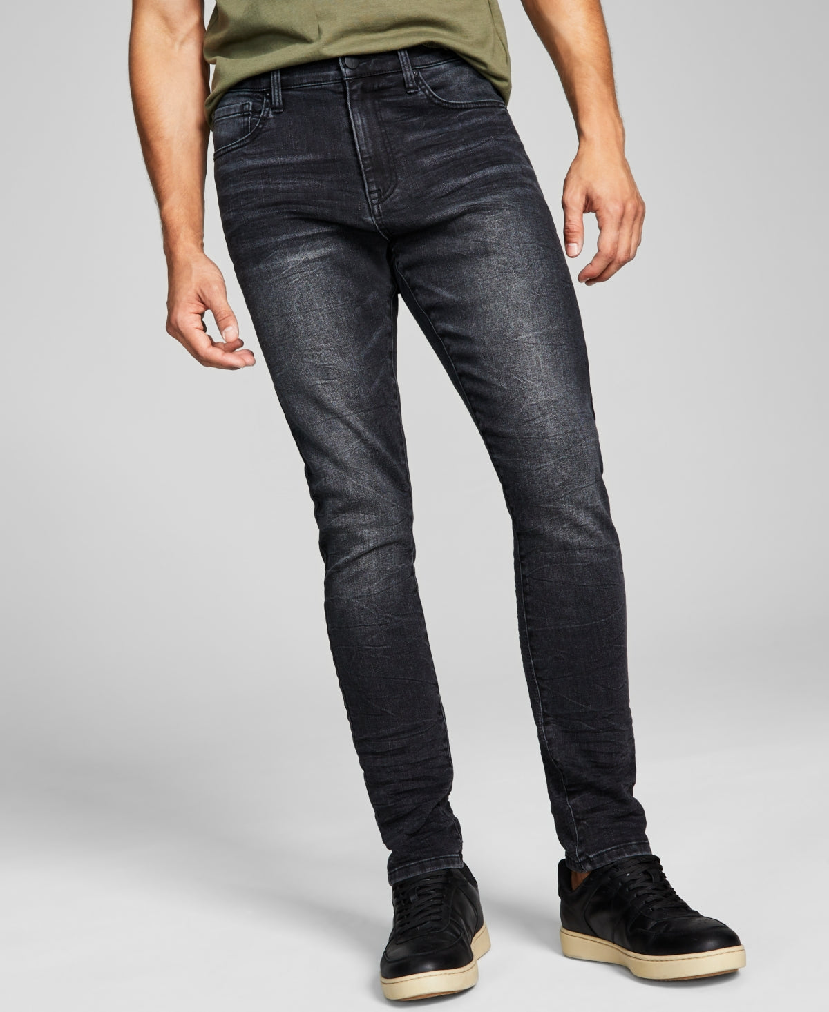 And Now This Mens Driggs Skinny-Fit Stretch Jeans 38" Waist