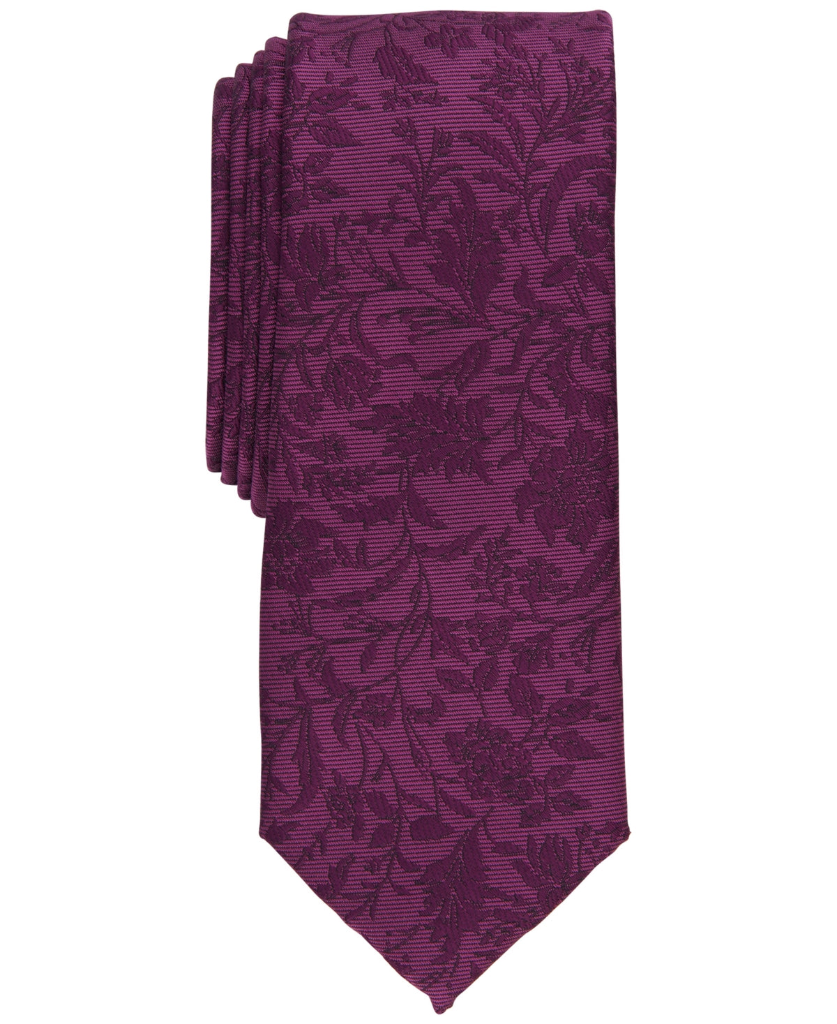 Bar III Mens Edken Tonal Floral Print Tie Dusty Pink Necktie
