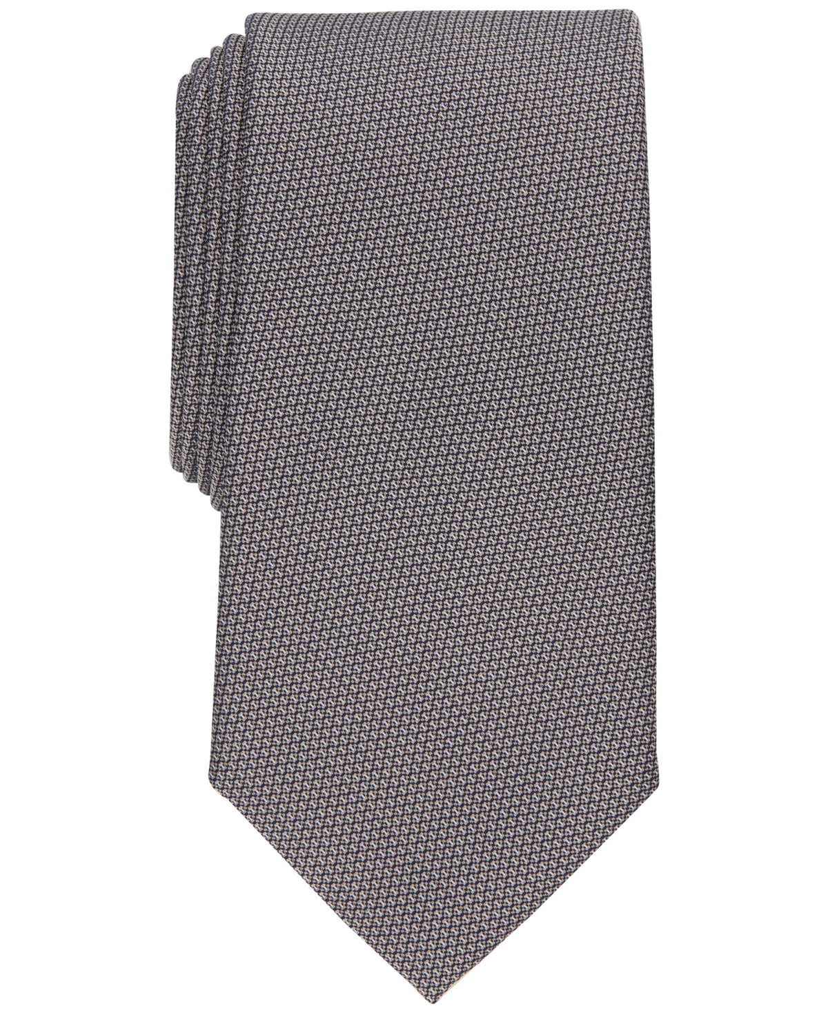 Perry Ellis Mens Necktie Taupe Micro Print Tie