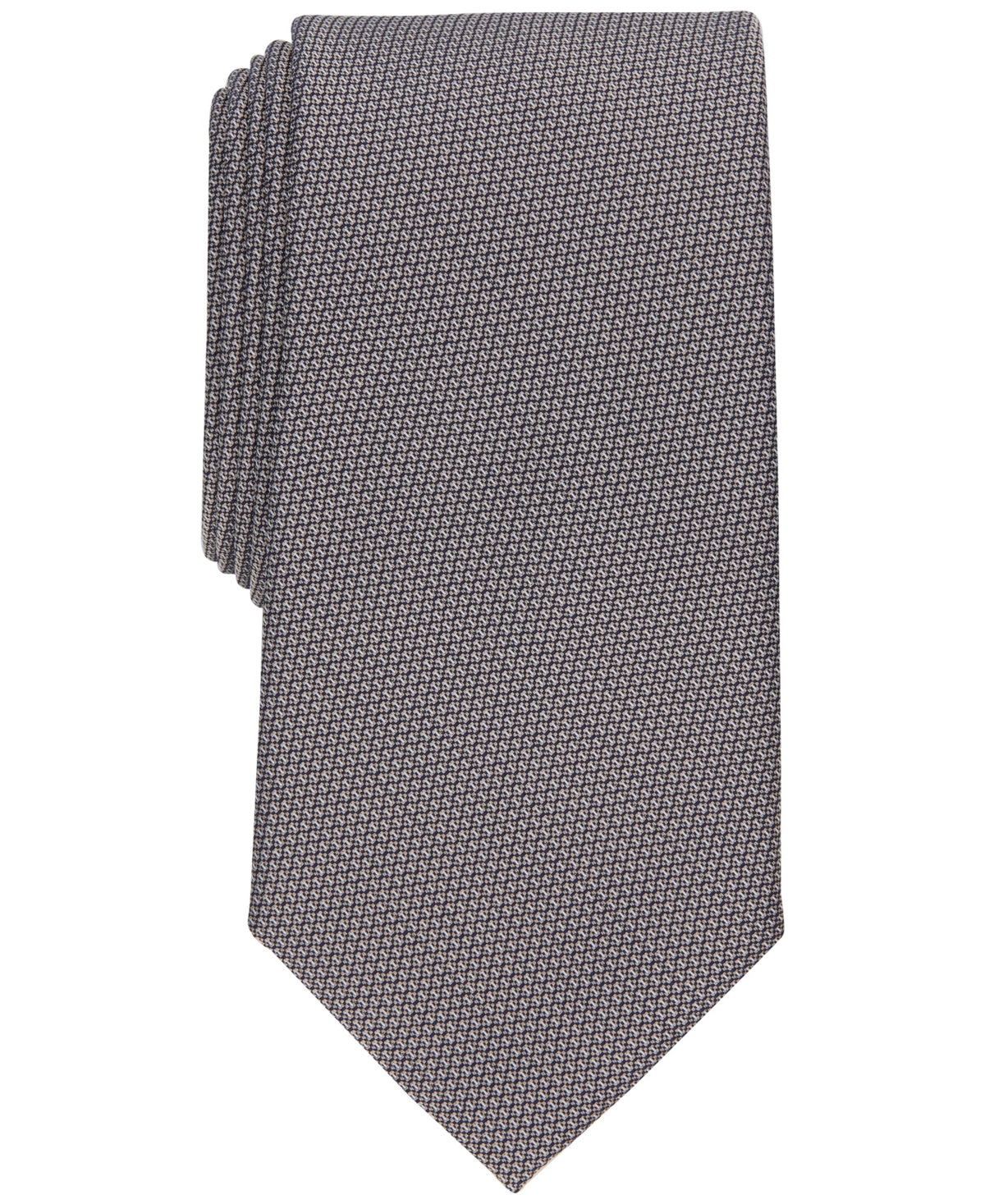 Perry Ellis Mens Tie Necktie One Size Beige Hydell Micro Print