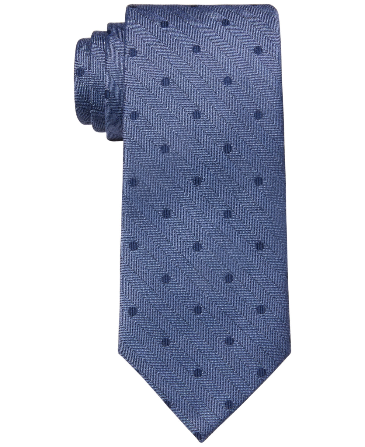 Tommy Hilfiger Men's Lucas Denim Dot Tie Denim Blue Necktie