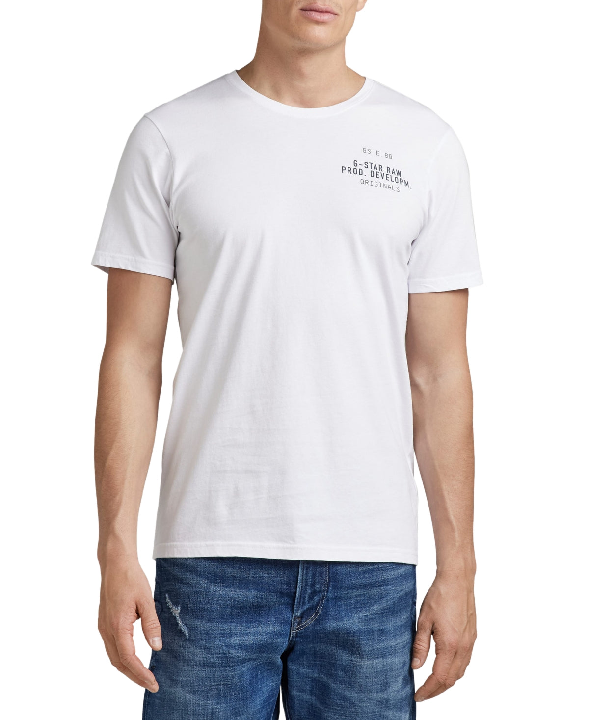 G Star Raw Faded White T Shirt  Large