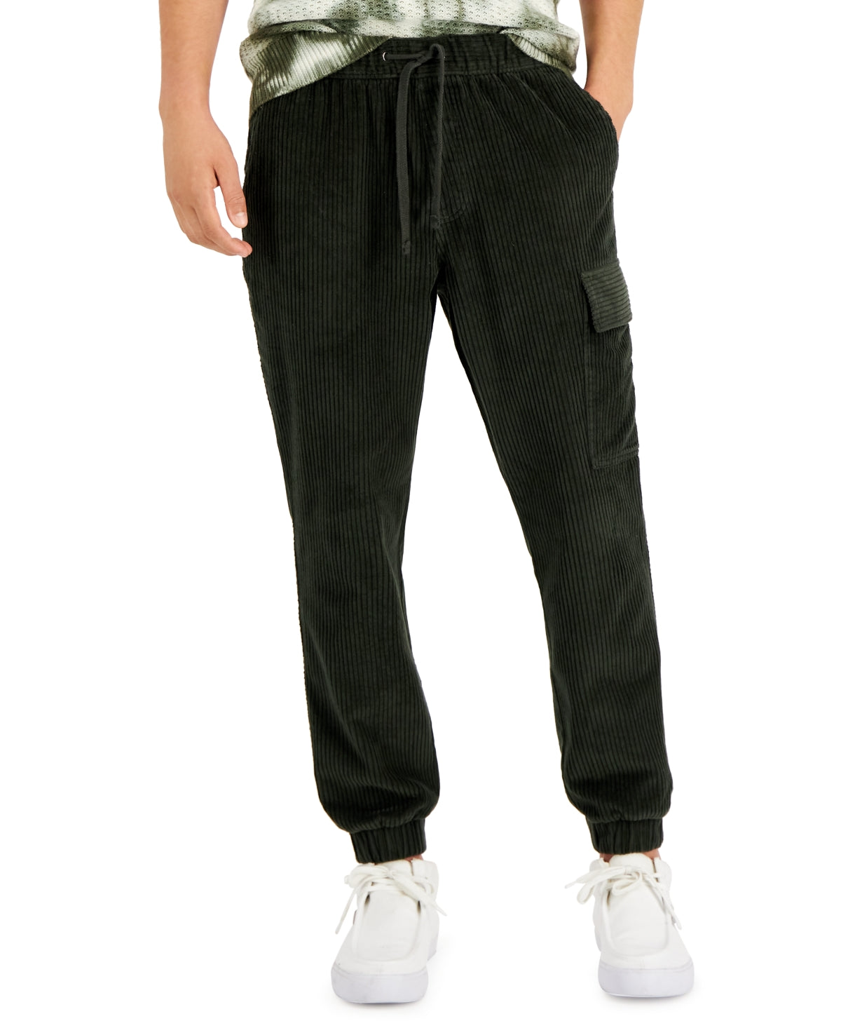Sun + Stone Men's Corduroy Jogger Pants Dark Green Xxl