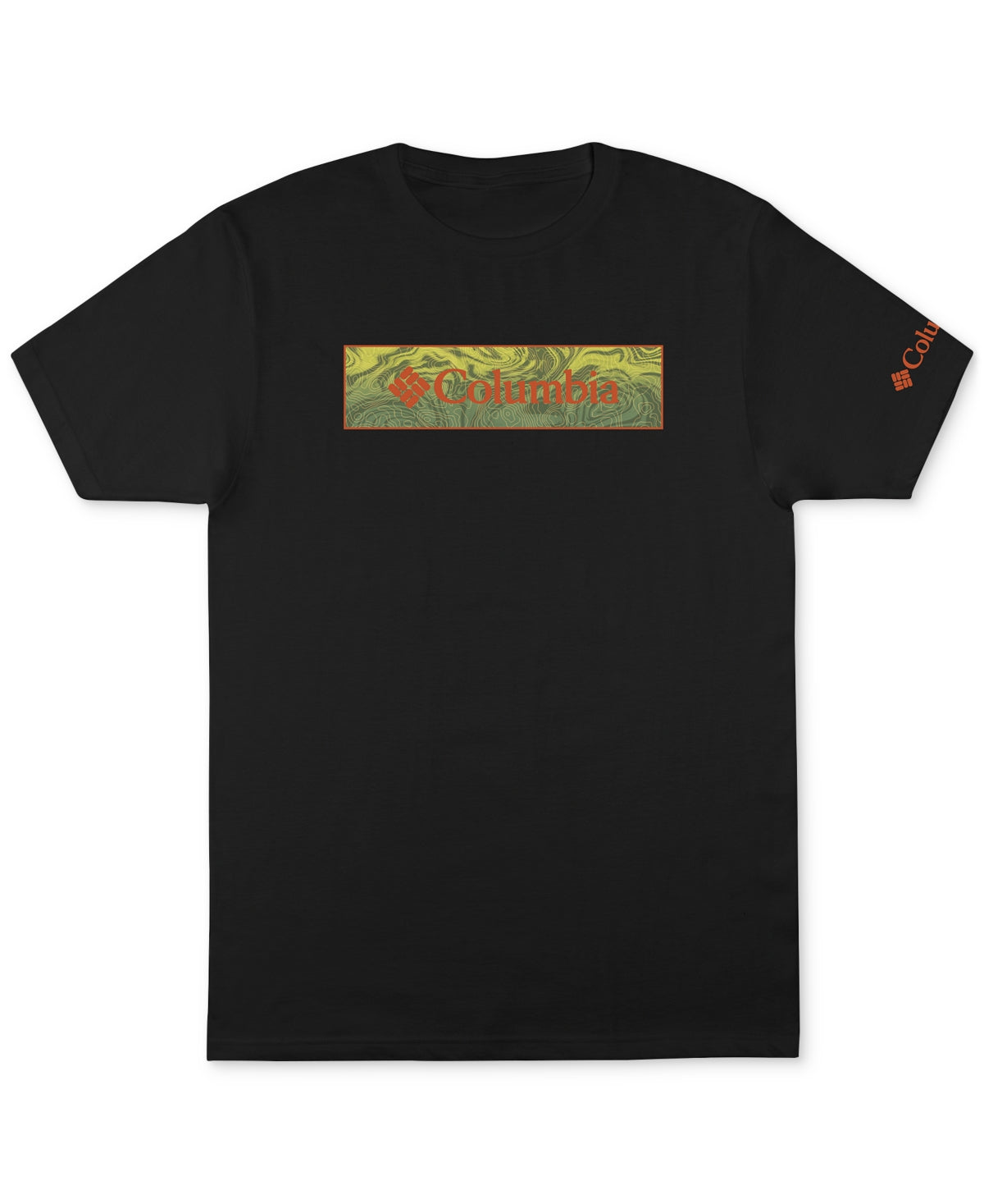 Columbia Mens Fezibo Logo-Print Short Sleeve T-Shirt Black 2XL