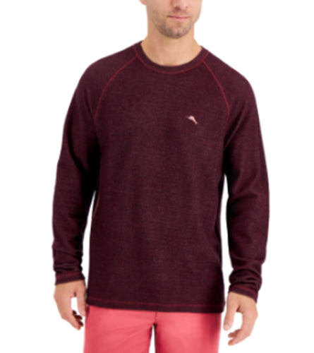 Tommy Bahama Mens Bayview Sweater Cherry Stone Medium