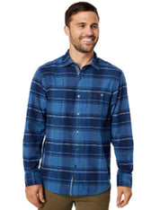 Tommy Bahama Mens Canyon Beach Riverside Plaid Shirt Dockside Blue 2XL
