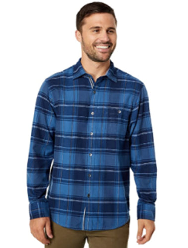 Tommy Bahama Mens Canyon Beach Riverside Plaid Shirt Dockside Blue 2XL