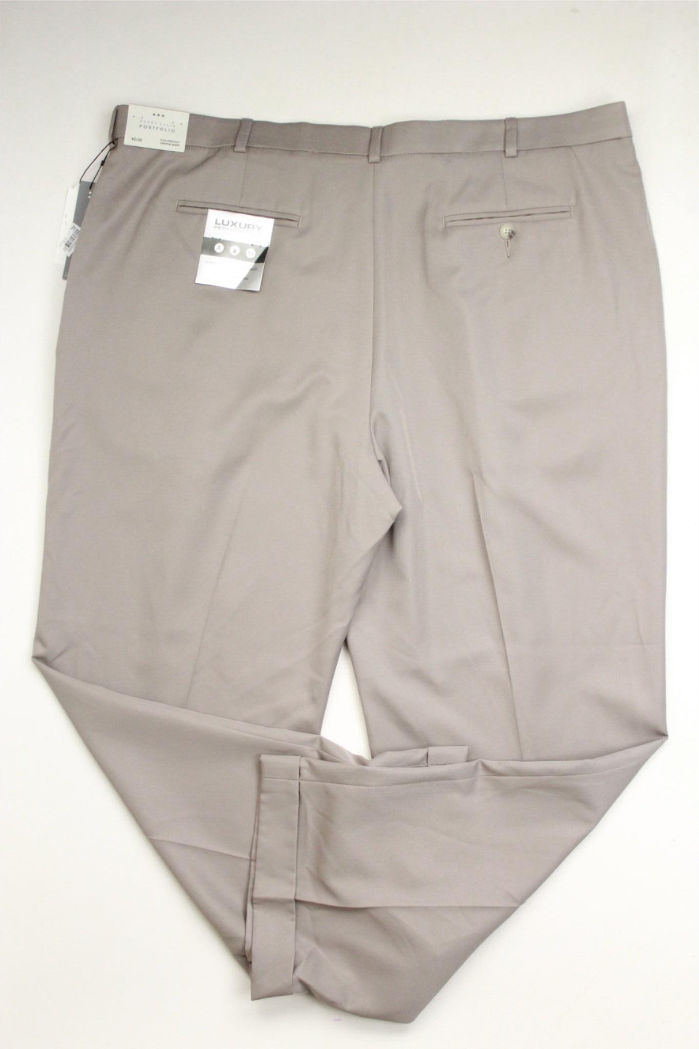 Perry Ellis Mens Classic Regular Simply Taupe Pants 38 x 32