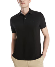 Tommy Hilfiger Men's Custom Fit Ivy Polo Shirt Small Black