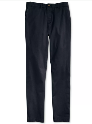 Tommy Hilfiger Adaptive Men's Straight Chino Pants 30 x 32 Navy Magnetic Zipper