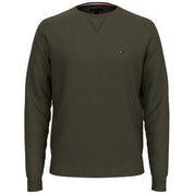 Tommy Hilfiger Mens Signature Solid Crewneck Sweater Army Green Small