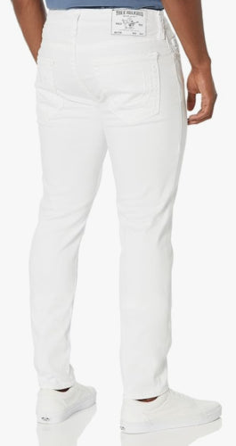 True Religion Men's Rocco No Flap Super T Skinny Jeans White 33 x 34