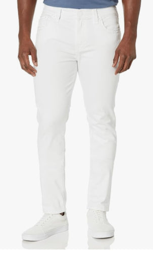True Religion Men's Rocco No Flap Super T Skinny Jeans White 33 x 34
