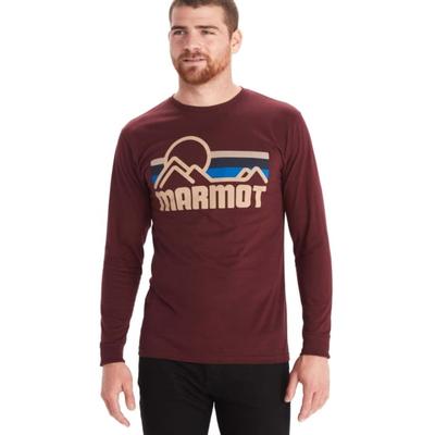 Marmot Men's Coastal Long Sleeve T Shirt Port Royal Red
