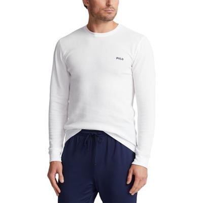 Polo Ralph Lauren Men's White Waffle Knit Shirt  Size Large