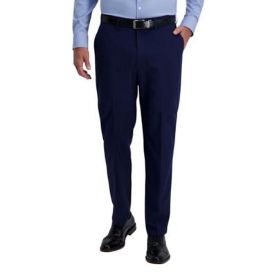 Haggar Mens Classic fit Dress Pants 36 / 32 Navy Blue Solid