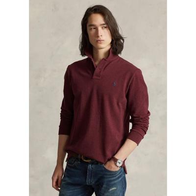 Polo Ralph Lauren Men's Classic Fit Long Sleeve Polo Shirt Spring Wine Red Small