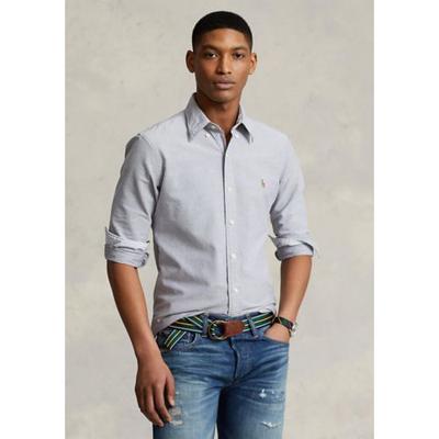 Polo Ralph Lauren Mens Classic Fit Button Down Oxford Shirt Grey Small