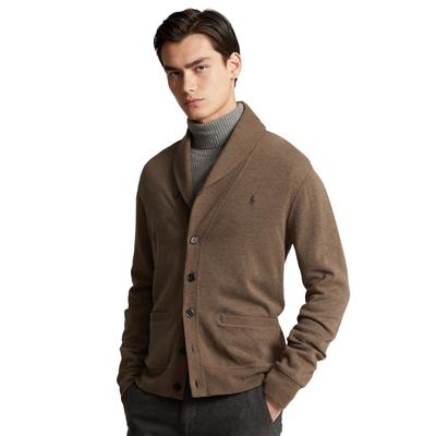 Polo Ralph Lauren Men's Luxury Jersey Cardigan  Cedar Heather Xl