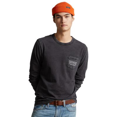 Ralph Lauren POLO COUNTRY Mens  Slim Fit Long Sleeve T Shirt Black XL