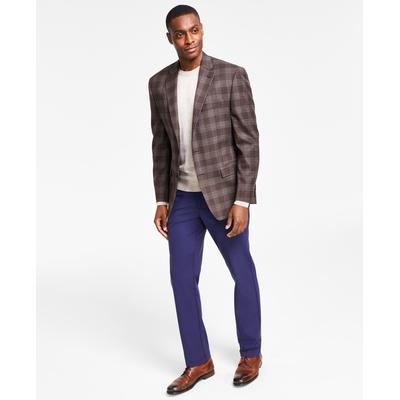 Lauren Ralph Lauren Men's Classic fit Plaid Sport Coat  Brown Navy 40R