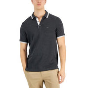 Michael Kors Mens Greenwich Short Sleeve Polo Shirt Charcoal Grey Medium