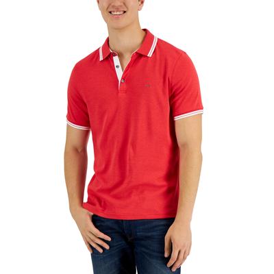 Michael Kors Mens Polo Shirt Crimson Heather Red Medium