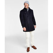 Lauren Ralph Lauren Men's Classic Fit Solid Double Breasted Overcoat Blue 36S