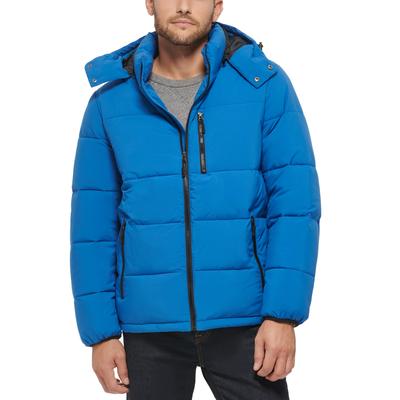 Club Room Mens Puffer Jacket Coat XL Blue Stretch Solid
